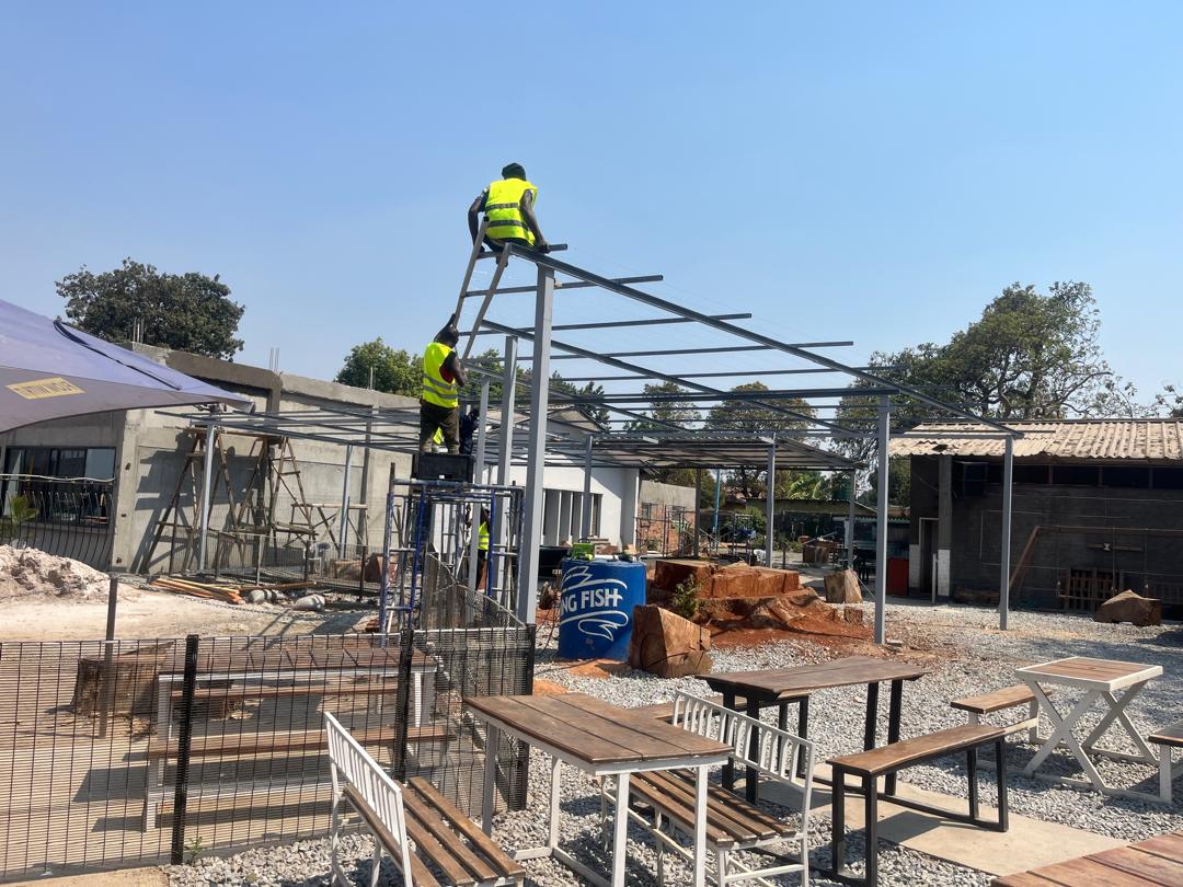 Steel framework erection